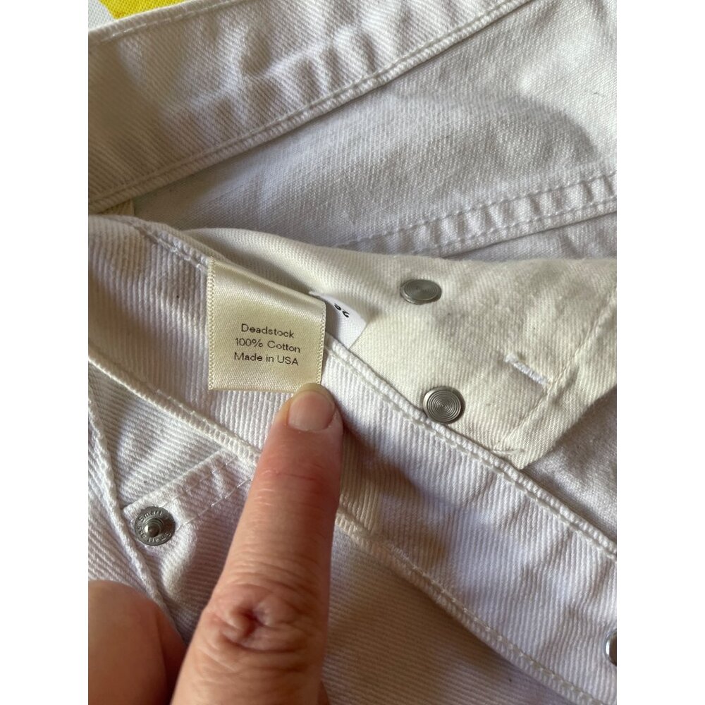 Reformation Dixie High Rise White Jean Shorts Size 26 100 Cotton Made In USA NEW - Picture 7 of 9